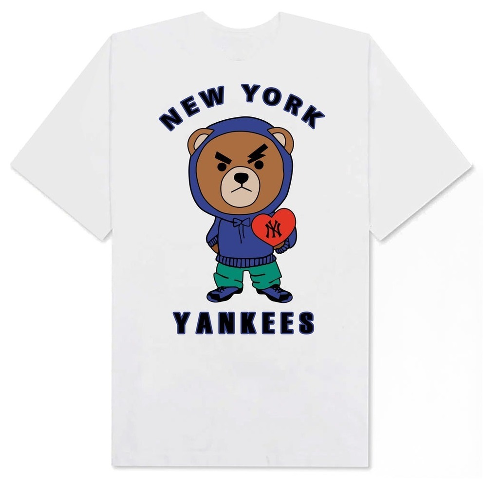 MLB New York Yankees Bear Heart T-Shirt, Classic Retro Unisex T-shirt